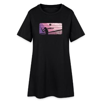 Joueuse de volley-ball de beach-volley féminin - Robe T-shirt Femme - noir - Devant