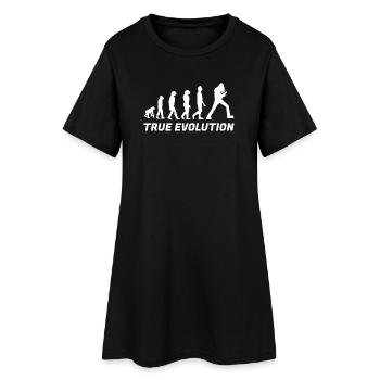 True Evolution Metal - White - Women’s T-Shirt Dress - black - Front