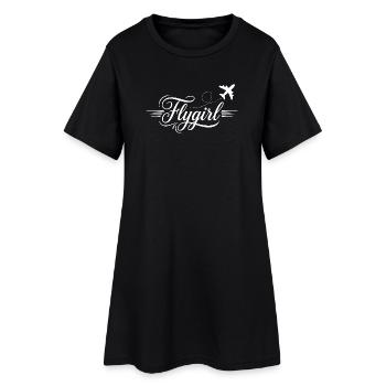 Scénario de Flygirl avec Flourish d’Avion - Robe T-shirt Femme - noir - Devant