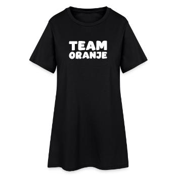 Team Oranje - Nederland - Netherlands Niederlande - Frauen T-Shirt-Kleid - Schwarz - Vorne