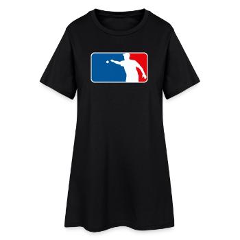Petanque_Boule_Logo_Major_League_USA_France_Sty - Robe T-shirt Femme - noir - Devant