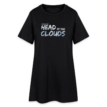 Head in the Clouds von Tagträumern - Frauen T-Shirt-Kleid - Schwarz - Vorne