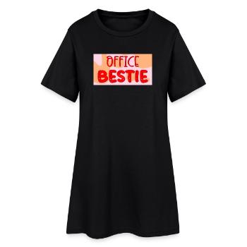 Meilleure amie de bureau - Robe T-shirt Femme - noir - Devant