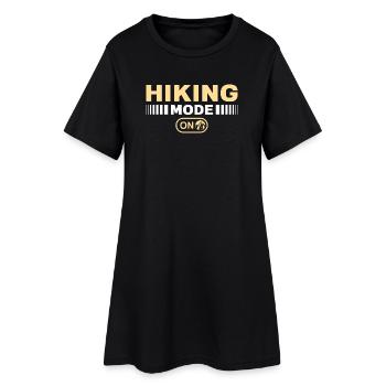 Hiking mode on Wandern Berge Bergsteigen - Frauen T-Shirt-Kleid - Schwarz - Vorne