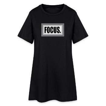 Konzentriere dich auf das Rauschen - Frauen T-Shirt-Kleid - Schwarz - Vorne