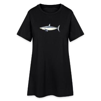 Requin taupe bleu mako - requin-taupe bleu - Réquin - Robe T-shirt Femme - noir - Devant