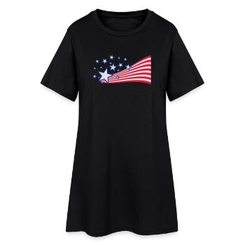 USA drapeau - Robe T-shirt Femme - noir - Devant