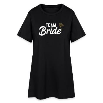 Team Bride Bride I JGA hen party - Women’s T-Shirt Dress - black - Front