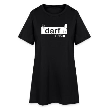 ig darf das! - Frauen T-Shirt-Kleid - Schwarz - Vorne