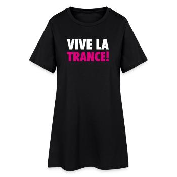 Vive La Trance! (rose) - Robe T-shirt Femme - noir - Devant