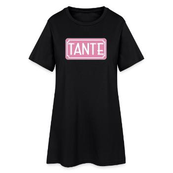 Geschenke für Tante - SCHILD - Frauen T-Shirt-Kleid - Schwarz - Vorne