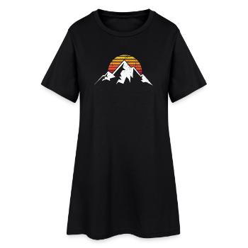 Sunset Ridge Mountain Silhouette - Women’s T-Shirt Dress - black - Front