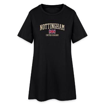 Nottingham Vintage UK Lettering - Women’s T-Shirt Dress - black - Front