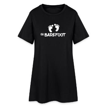 Go Barefoot - Courir pieds nus - Robe T-shirt Femme - noir - Devant