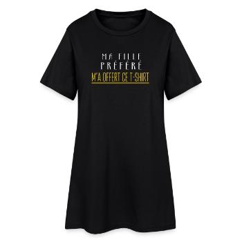 Ma fille préfère m’offrir ce T‑shirt - Robe T-shirt Femme - noir - Devant