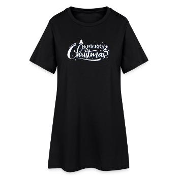Scénario orné de joyeux Noël - Robe T-shirt Femme - noir - Devant
