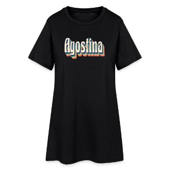 Vintage rétro Agostina T-Shirt cadeau T-Shirt - Robe T-shirt Femme - noir - Devant