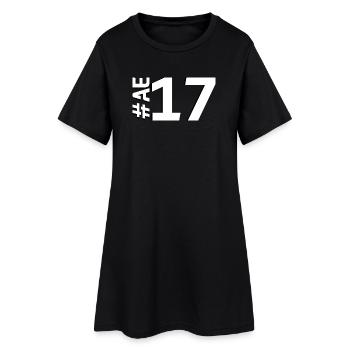 AE17 - Women’s T-Shirt Dress - black - Front