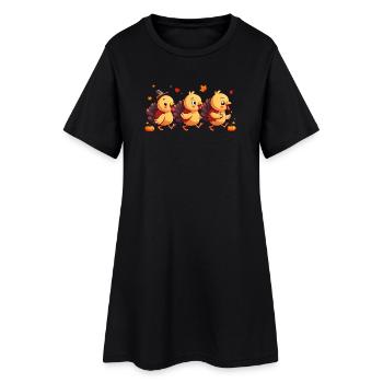 Bébé dinde de Thanksgiving - Robe T-shirt Femme - noir - Devant