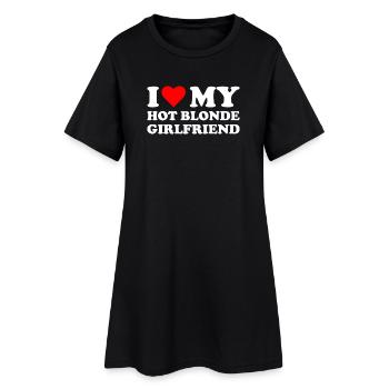 J’aime ma copine blonde - Robe T-shirt Femme - noir - Devant