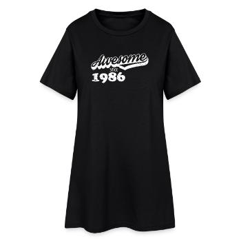 Génial depuis 1986 – Typographie rétro - Robe T-shirt Femme - noir - Devant