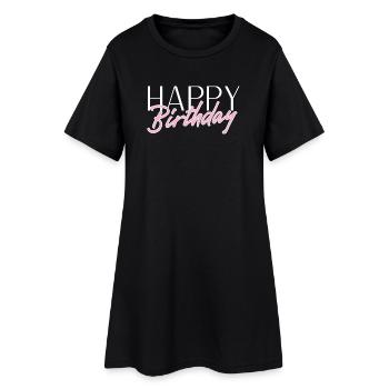 Bon anniversaire - Robe T-shirt Femme - noir - Devant