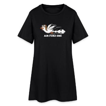 Air Furz One – mouette à pet - Robe T-shirt Femme - noir - Devant