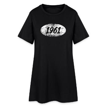 1961 - Women’s T-Shirt Dress - black - Front