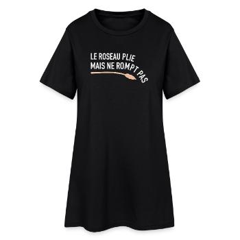 Le roseau pli mais ne rompt pas - Epreuves - Robe T-shirt Femme - noir - Devant