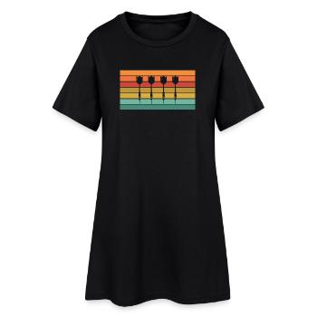 Fléchettes - Robe T-shirt Femme - noir - Devant