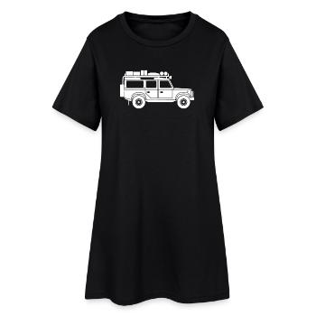 Defender D110-White - Frauen T-Shirt-Kleid - Schwarz - Vorne