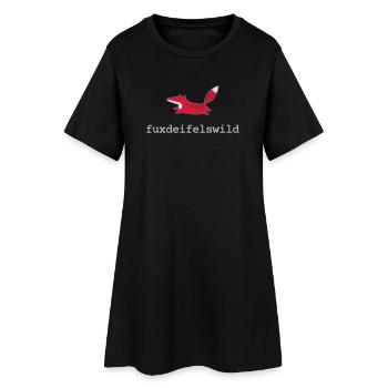 Fuchs fuxdeifelswild - Frauen T-Shirt-Kleid - Schwarz - Vorne