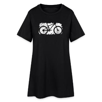 Brushstroke Silhouette de vélo - Robe T-shirt Femme - noir - Devant