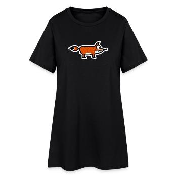 Fox - Women’s T-Shirt Dress - black - Front