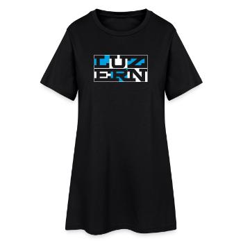 Mot-mot géométrique de Lucerne - Robe T-shirt Femme - noir - Devant