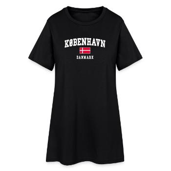 Drapeau du Danemark avec une arche en gras - Robe T-shirt Femme - noir - Devant