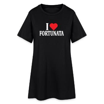 t-shirt I love Fortunata t-shirt gift idea - Women’s T-Shirt Dress - black - Front