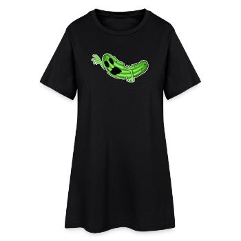 Zombie Cucumber Horror - Women’s T-Shirt Dress - black - Front