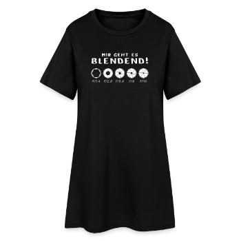 Mir geht es blendend - Frauen T-Shirt-Kleid - Schwarz - Vorne