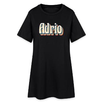 Adrio t-shirt t-shirt rétro idée cadeau vintage - Robe T-shirt Femme - noir - Devant