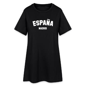 MADRID España Espagne - Robe T-shirt Femme - noir - Devant
