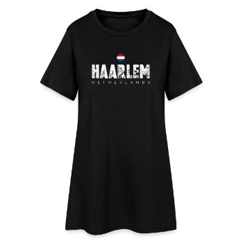 Logo en détresse de Haarlem - Robe T-shirt Femme - noir - Devant