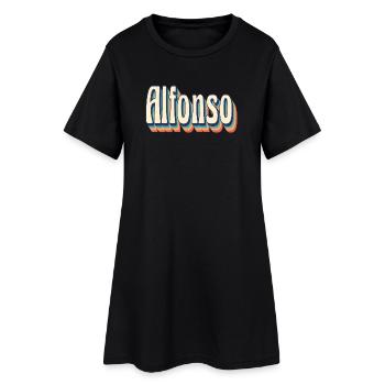 Alfonso t-shirt rétro vintage t-shirt cadeau - Robe T-shirt Femme - noir - Devant