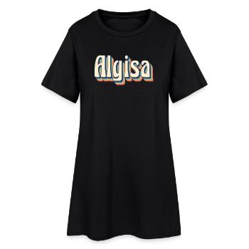 Algisa t-shirt rétro vintage t-shirt idée cadeau - Robe T-shirt Femme - noir - Devant