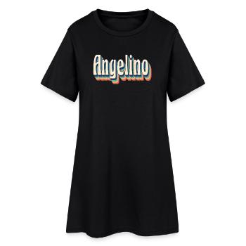 Vintage rétro Angelino T-Shirt cadeau T-Shirt - Robe T-shirt Femme - noir - Devant