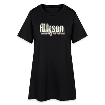 Allyson T-Shirt rétro T-Shirt Vintage cadeau - Robe T-shirt Femme - noir - Devant