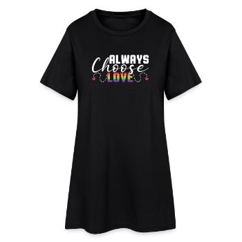 Mois de la fierté LGBT - Love is Love - Robe T-shirt Femme - noir - Devant