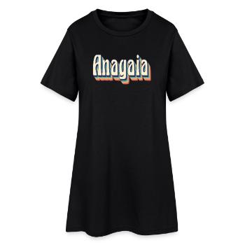 Idée cadeau vintage rétro t-shirt Anagaia t-shirt - Robe T-shirt Femme - noir - Devant