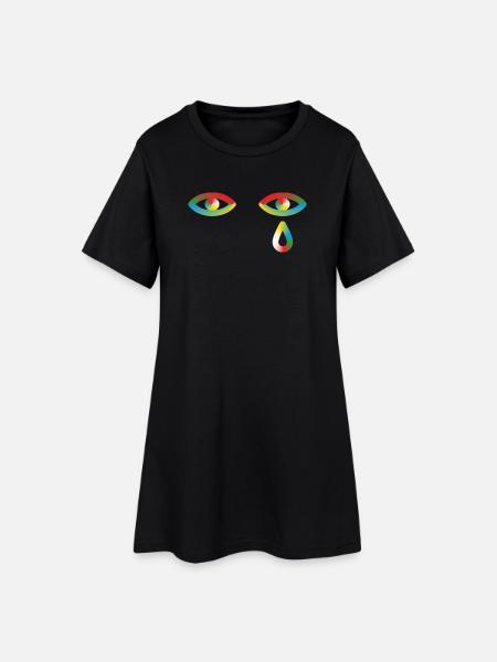 Your ignorance makes me cry - Frauen T-Shirt-Kleid - Schwarz