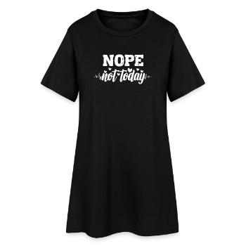 Nope not today heartbeat - Frauen T-Shirt-Kleid - Schwarz - Vorne